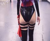 Psylocke catwalk at comiccon made by me from ftv breast catwalk