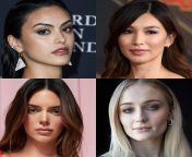 You turn into one for the rest of your life, you date another one. Who&#39;s who? (Camila Mendes, Gemma Chan, Kendall Jenner, Sophie Turner) from gemma juliet
