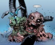 this is gotta be the most horrific looking marvel zombies character. (Otto octavius from deadlands) from leidy marvel