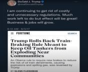 Trump asked about rollback of rail regulations: I had nothing to do with it. Really? Let&#39;s check the Wayback Machine from wayback machine alternative