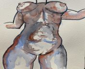 [NSFW] Nude frontal study, watercolor from zayn malik nude frontal