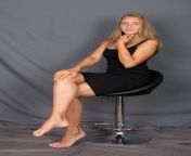 College girl in a small black dress from black cd 20