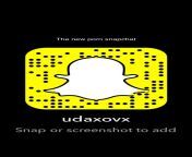 So the old porn snapchat died please add me on this one for continued porn. Username : Udaxovx from porn snapchat sex leaked