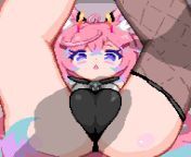 Teletha&#39;s fat pussy. from fat man hentai