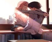 Zero Two and Darling having sex in classroom from darling heroin sex video