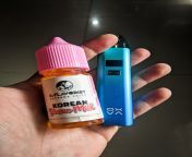 Hand heck with Oxva xlim v2 and The Flavorist salts Korean Strawberry milk. Love this thing ??? from korean sex milk blue film