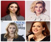 Thomasin McKenzie, Kiernan Shipka, Chloe Grace Moretz and Jane Levy. Who&#39;s the best in bed? from view full screen jane levy mp4