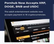 Pornhub Now Accepts XRP, DOGE, BNB and USDC from downloads siji pornhub mallu big