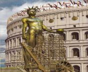 El Coliseo tiene ese nombre por la estatua colosal de Nern situada en su palacio, donde se ubic despus el Coliseo. A la muerte de Nern, se cambi la cabeza y se mantuvo durante toda la antigedad como una estatua del dios Sol. from nicole la berten aunty milk se