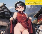 Sarada lifting skirt to show pussy AI (WetfixxxAi) from lifting skirt or dress pussy