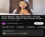 Vriddhi Patwa&#39;s recent youtube video - In her recent video, she is shaming people for using only fans and calls them *lalchi* (greedy), when allegedly her own dad produces p**n videos for a living... Double standards much? from acteress ramya krishnan fuckking video in 3gp
