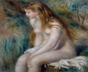 Pierre-Auguste Renoir - Young Girl Bathing (1892) from cute girl bathing in whatsapp video