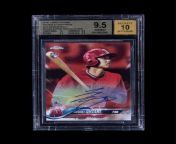 2018 Topps Chrome Rookie Autographs Red Refractors Shohei Ohtani #RA-SO Error Variation #03/25 BGS 9.5 Beckett 10 Autograph BGS total population: 3, none higher from 谷歌搜索推广【电报e10838】google外推推广 oax 0325