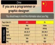 Chines Flag Color coding for Graphics Designers from pron chines