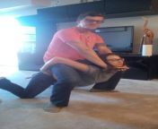 even the nerd couple have fun in sexual wrestling, he is dominating his wife from ultimate sexual wrestling