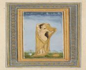 Painting of a woman disrobing. Indo-Persian, 1600s [800x1175] from mlive indo kacamata
