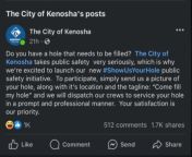 The City of Kenosha wants residents to &#34;Show Us Your Hole&#34; from kenosha