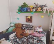 Hellooo Im new here n a bit shy but wanted to show my sleepover with my bigger stuffies? i decorated all myself before bed and like all the colors? from kushboo xossip new fake n