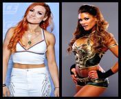 One gives a sloppy BJ &amp; Facefuck and the other has to clean up the mess. Becky Lynch vs Eve Torres from l7lhiqc8 o8