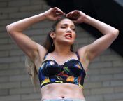 Jennifer Lopezs sexy armpits and navel from shivani narayana sexy bra and navel show bigg boss tamil audition jpg