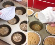 Top tip! Sprinkle dried rice under your cupcake cases before baking. The rice absorbs any grease throughout baking meaning you get lovely dry cupcake bases and no greasy patches on your cases! ???Ive been doing this for years and its never let me down.from cupcake dogsex
