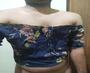 Wearing loose shoulder blouse does make me feel loose for alpha male. from bhabhi loose boob blouse 3gp