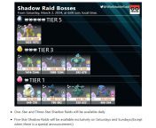 Shadow Raid Bosses - Saturday, March 2, 2024, 6:00 a.m. to Sunday, March 24, 2024, 10:00 p.m.(local time)(Shadow Raikou / and more / Five-Star Shadow Raids will be available exclusively on Saturdays and Sundays.(Except when there is a special announcement from five star massage parlor free p