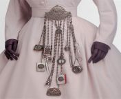 A chatelaine used by Alexandra, Princess of Wales. It comes with 13 accessories, including scissors, a scent bottle, a magnifying glass and a Notebook. Made in England, 1863-1885 CE, now housed at the Victoria and Albert Museum [1501x1756] from victoria princess of schweden nude fake