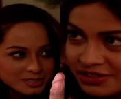 Ansha Sayed &amp; Janvi Chheda together blowjobing 1 cock from tamil actress kiran full sex janvi chheda nude fakea hat sex