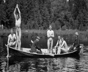 Swedish outing, Isidor Jonsson, early 1900s from outing water