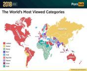A visual breakdown of the most popular porn categories around the world. from teen porn categories
