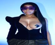 Nicki Minaj teasing us with her big tit hanging out ? gonna spray my load all over it from sexy tiktok thot teasing us with her big natural tits