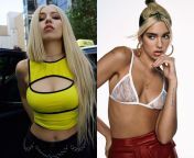 WYR Ava Max or Dua Lipa. 1) fuck one of the girls, but the other one decides how. 2) record both of them having sex, and you can tell them what to do (you can also keep or publish the video) from china fuck moves of the boob aunty sex