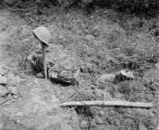 The body of a dead American soldier, sprinkled with earth in the area of ????Cisterna (Cisterna di Latina). A soldier from the Ranger unit was killed during a raid in the German rear, three months before this picture, his body was left in enemy territory. from desi teacher sex with staff in staff room