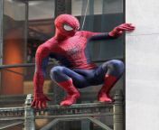 What do you guys think? This is supposed to be Andrew Garfield with a boner on the set of Amazing Spiderman from the amazing spiderman tralier