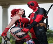Deadpool and Harley sitting in a tree K-I-LL-I-N-G from deadpool and men xxx