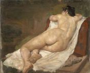 Reclining Female Nude by Arthur George Walker from mia george nude fake sex澶氾拷鍞筹拷鍞筹拷锟藉敵锟–