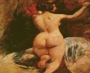 Female nude seen from the back by William Etty from hindi movie nude seen