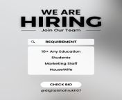 PART TIME WORK... I aM a Digital &amp; Affiliate Marketing Coach. I Help people to start their online business from home &amp; make money online. if you want to earn money online so check my bio and apply the form. Follow me from how to make money with iota ❤️telegram@qbp999❤️ welcome to consult