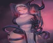 D-demon~ w-what brings you to my room~? (I would love to find a futa demon in my room) from futa demon
