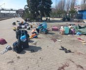 Kramatorsk railway station after a Russian missile attack. Terrible &#34;landscape&#34; with children&#39;s backpacks. &#34;We struck a blow at the militants&#34; wrote in Russian press. from kolywood acter jothika press railway station videool xvideo comdian telugu anti sex2 13 15 16 yesex bf photos