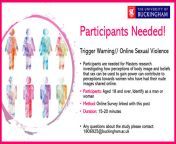 Participants needed! Trigger Warning// Online Sexual Violence. Hi, if you have a spare 15/20 minutes to take part in my survey for my Masters research I would really appreciate it. Please copy and paste this URL or click the link in the comments. Thank yo from savita bhabi part in 3gp video