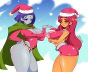 Holly Jolly Titan Girls (by LunaExArt) from holly pron wood girls