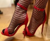 Red High Heel Sandal in Fishnets for Arch lovers?? from 3gp indian in mdm x heel sandal