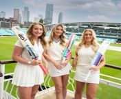Cricketers (Sophie E, Lauren B, Sarah G) from sophie e hall