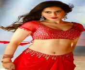 Raashi Khanna Navel in Red Blouse and Skirt from tarun khanna