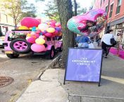 Barbie Car with sign in NYC, Greenwich Village, 10-16-2022 from village pron pics