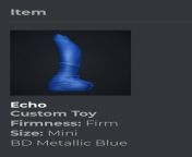My very first Bad Dragon toy, I&#39;m so excited for my mini Echo in &#34;firm&#34; and the beautiful new BD metallic blue to arrive. from bd mousumi blue film