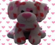 My Daddy went to Build A Bear after he got off of work and went through the puppies to find one with a heart on the right eye like Strawberry Shortcake&#39;s Pupcake ? And he stuffed him for me, and gave him a strawberry scent, and a heart beat, and madefrom build a bear