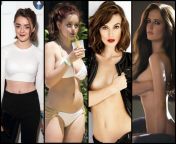 [Maisie Williams, Ariel Winter, Kiera Knightley, Eva Green] 1) Sneaky quickie with step-sister every morning 2) Hourly pounding your college fuck buddy twice a week 3) Neighbour who is home once a week for a sensual night of sex 4) Maid who allows outerco from sneaky cheating with maid